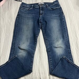 PAIGE Dark Blue Straight Leg Jeans